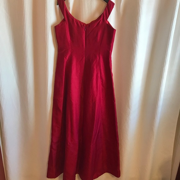 CUSTOM MADE Silk Shantung Full Length Dress - Picture 4 of 4